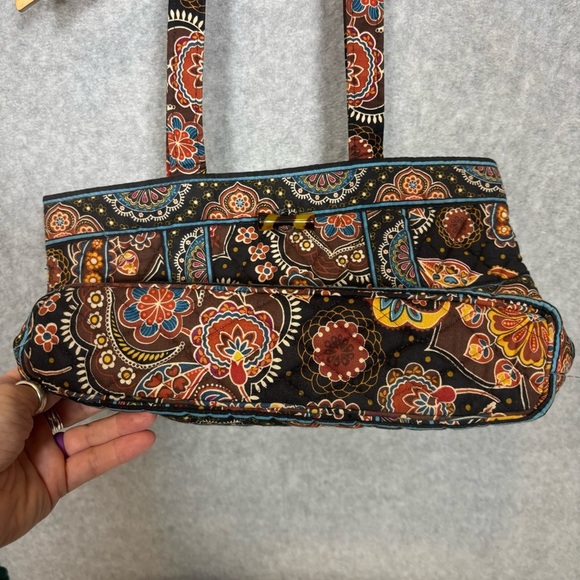 Vera Bradley Kensington Tic Tac Tote Tortoise Toggle Quilted Shoulder Bag - Picture 6 of 6